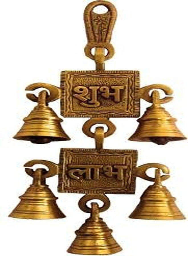 UAPAN MetalCraftT Brass Brass Shubh Labh Hanging Bells Set - Image 1
